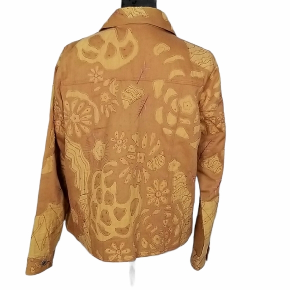 Parsley & Sage Brown/Tan Embroidered Jacket MD - Picture 13 of 16